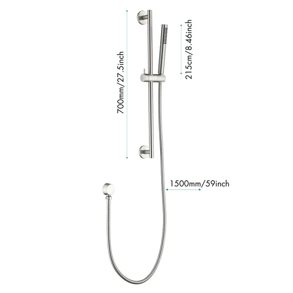 Eco Performance Handheld Shower with 28 Inch Slide Bar and 59 Inch Hose - Image 3