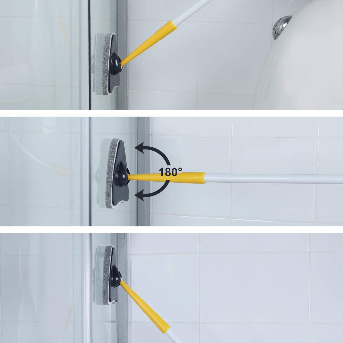 tub tile scrubber brush in packaging and components