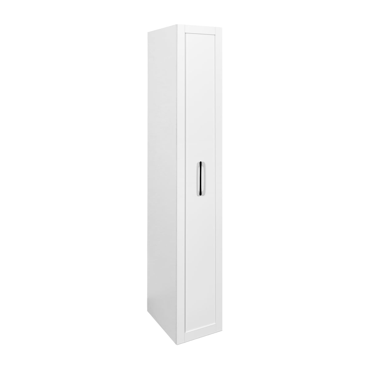 70-Inch Slim White Rolling Kitchen Storage Cabinet