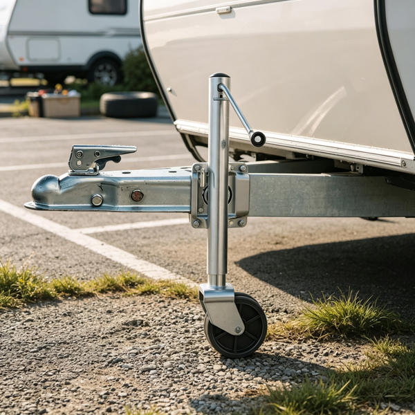 2000 Lbs Heavy Duty Swivel Boat Trailer Jack With PP Dual Wheel 15inch 27inch - Image 4