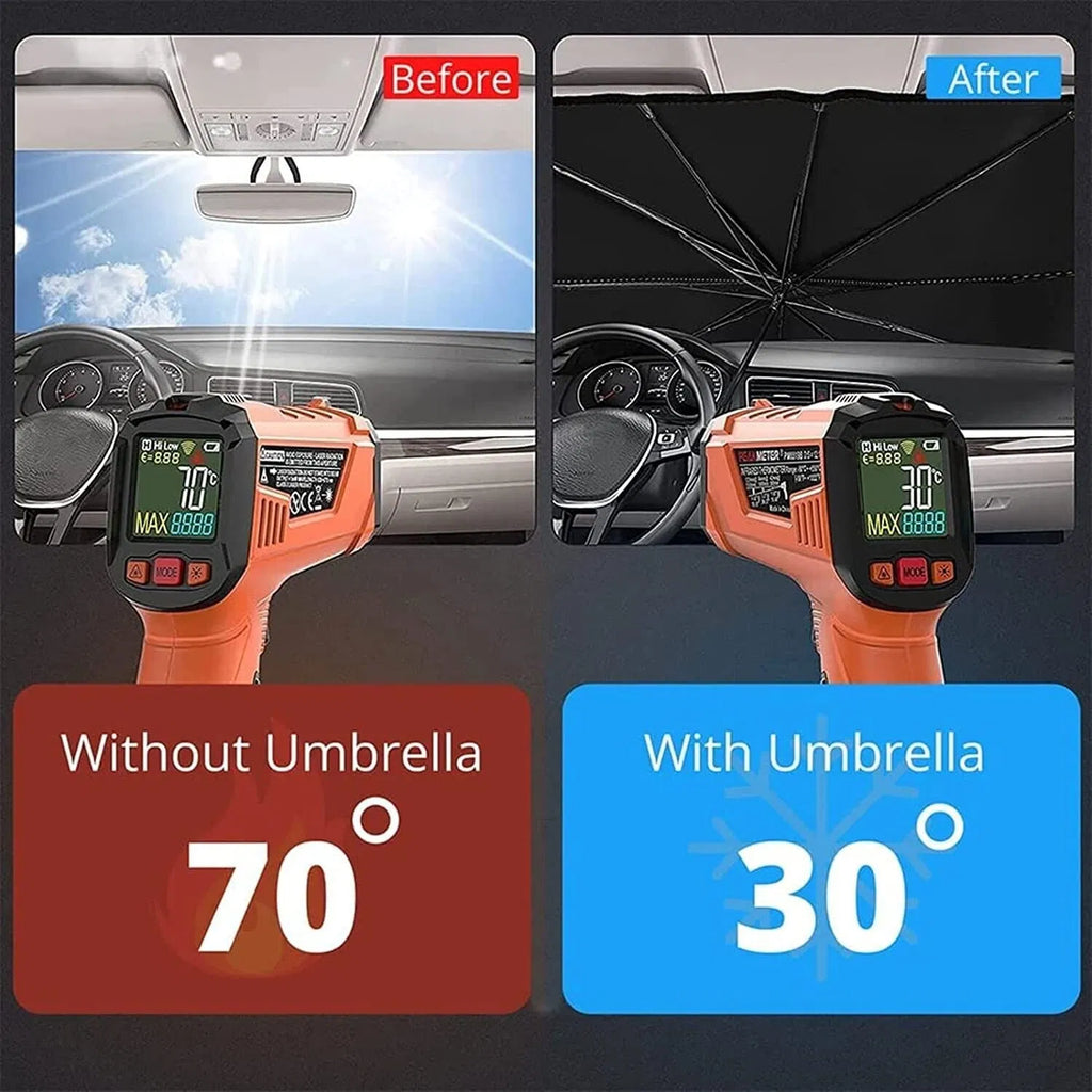 51" car windshield sun shade product angle 9