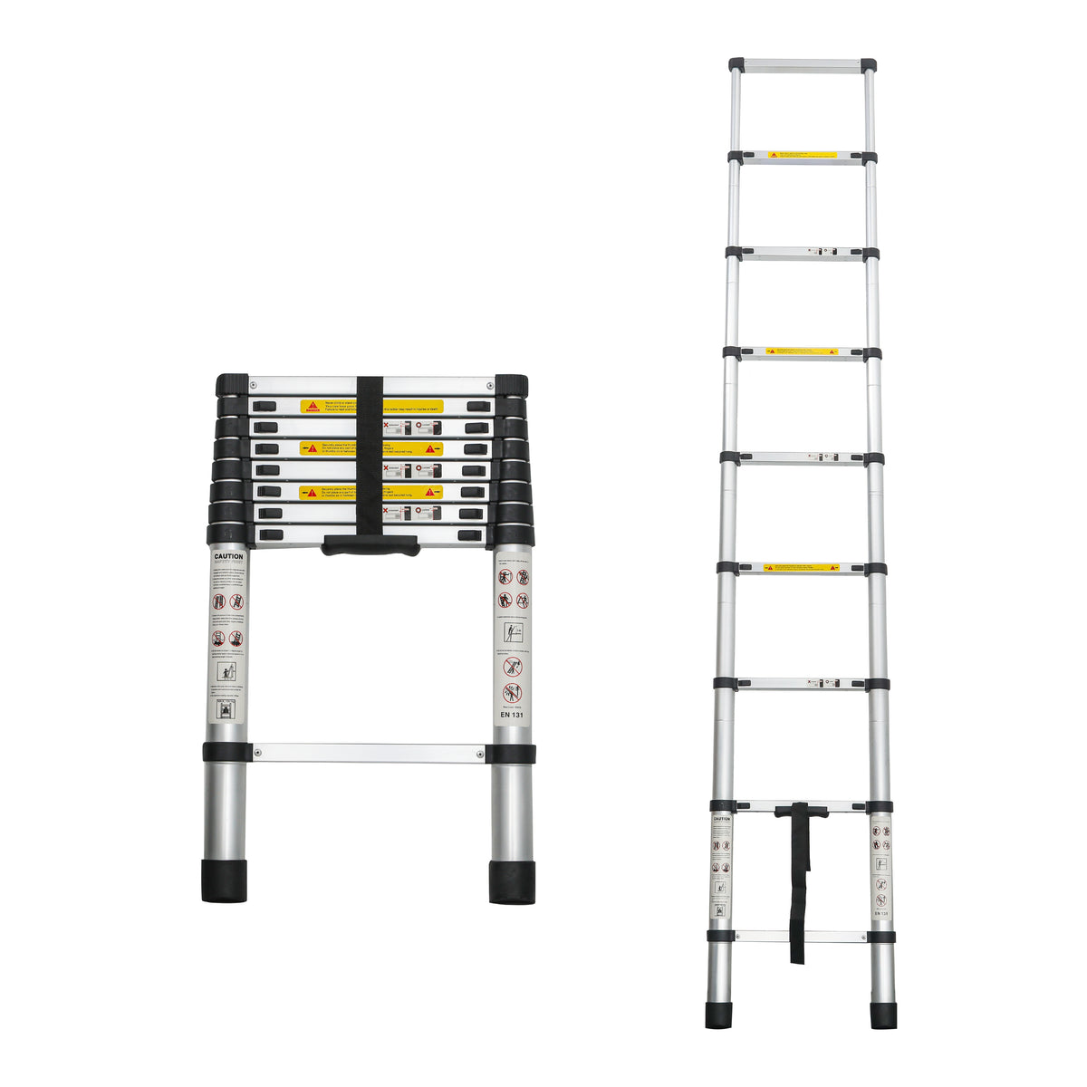 Telescoping Ladder 8.5FT Telescopic Extension Ladder Aluminum Alloy Folding - Image 4