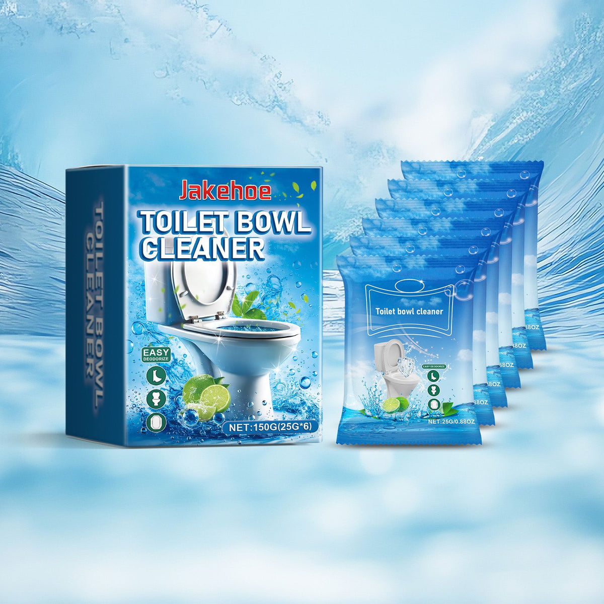 JAKEHOE Toilet Bowl Cleaning Powder Sachets 6 Sachets x 25 g (150 g Total) - Image 5