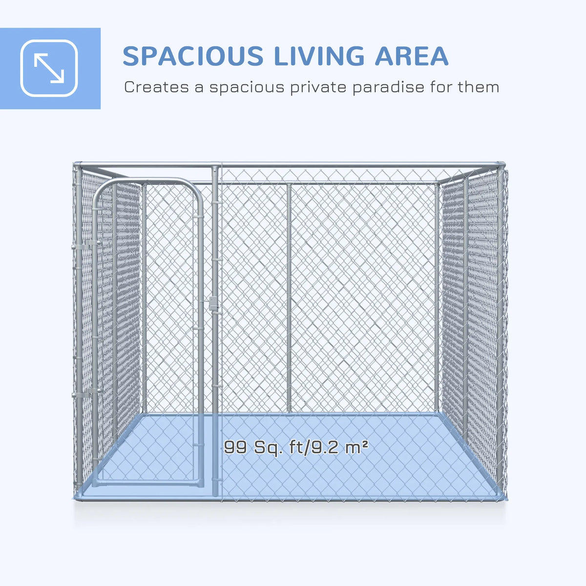 99 Sq. Ft. Dog Playpen Outdoor with Galvanized Steel Frame for Small and - Image 4