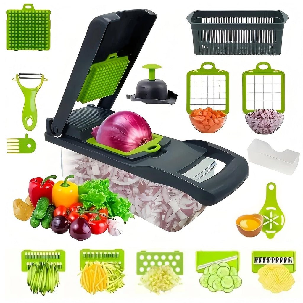 16 In 1 Vegetable Chopper Fruit Salad Mandolin Slicer Food Dicer Cutter Peeler - Image 2