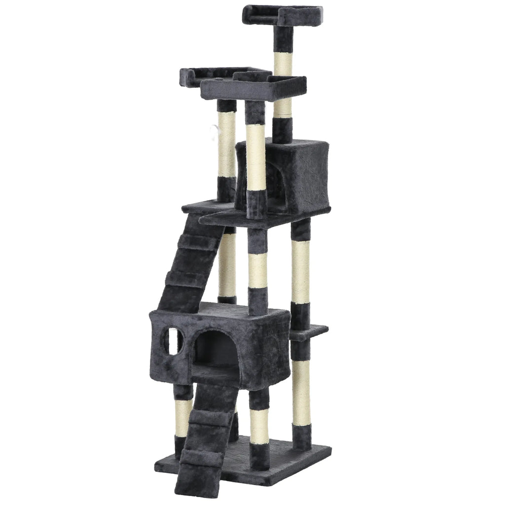 68 inch Multi Level Cat Scratching Tree Kitty Activity Center Post Tower Condo - Image 5