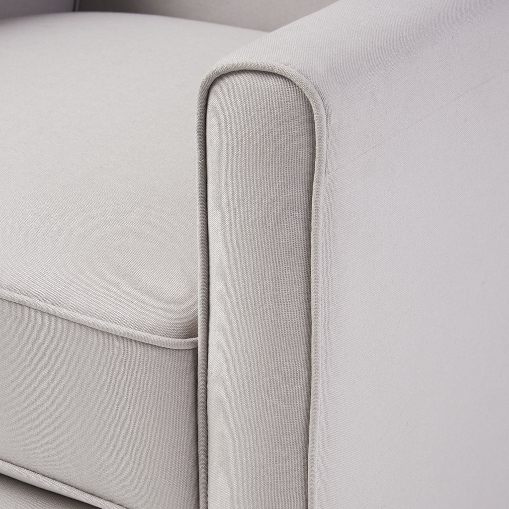 27.5" Push Back Recliner Chair Upholstered Recliner Armchair with Solid Beech - Image 2
