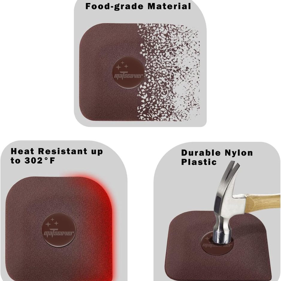 5 Pack Plastic Pan & Dish Scraper Non Scratch Kitchen Cleaning Tool For Cast