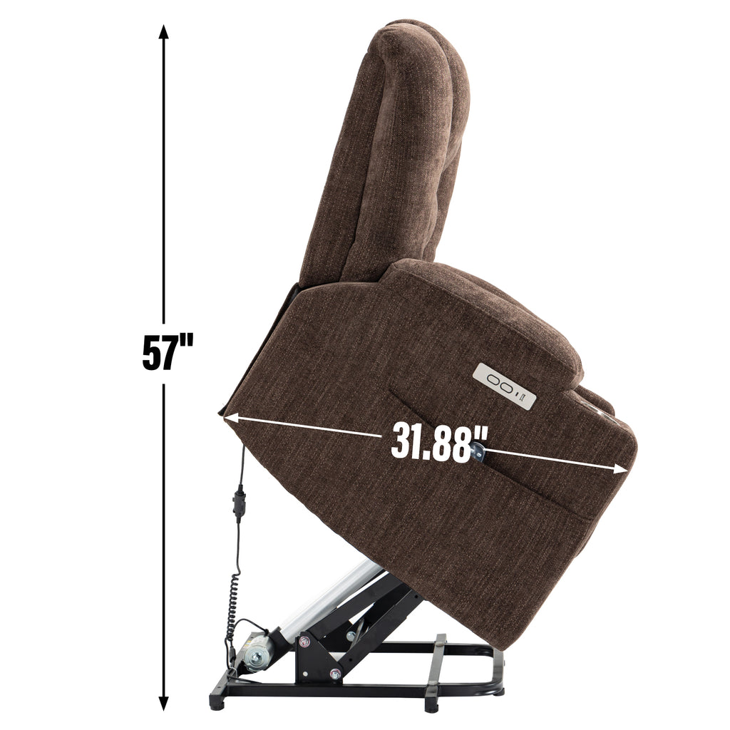 Large Power Lift Recliner Chair with Massage and Heat for Elderly Overstuffed - Image 3