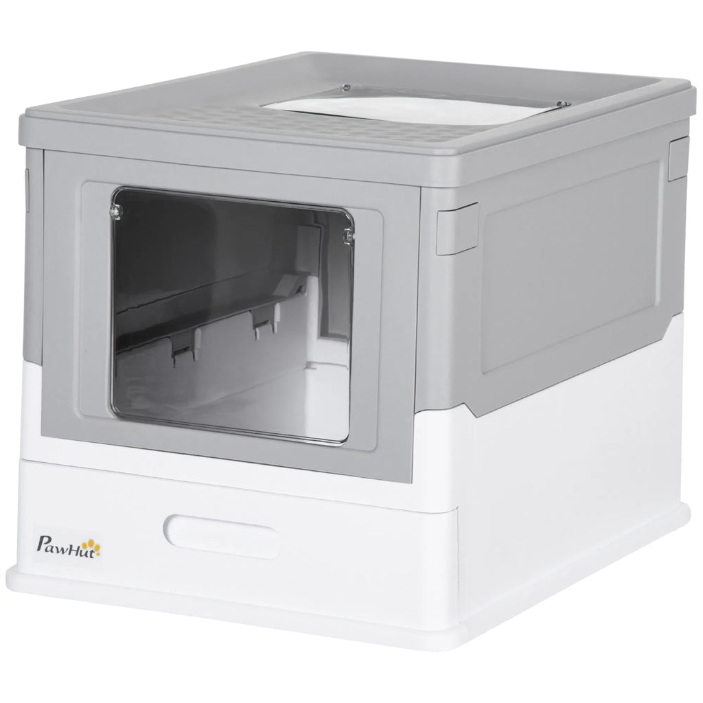 Top Entry Enclosed Kitty Litter Box with Scoop Tray Front Entry Large Space - Image 5