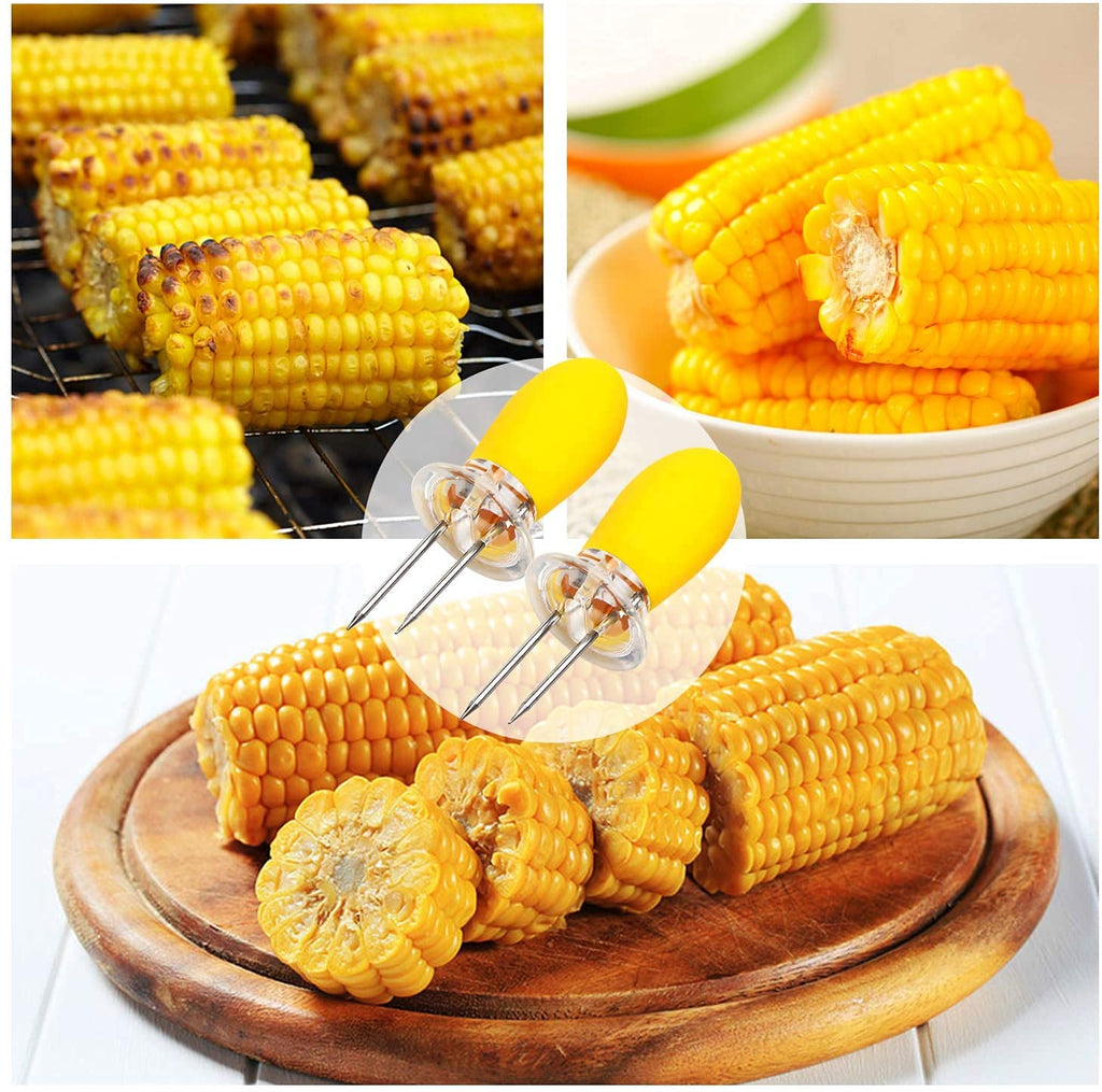 Corn Holders AUGSUN 10Pcs 5 Pairs Corn Cob Holders Stainless Steel Corn On The - Image 4