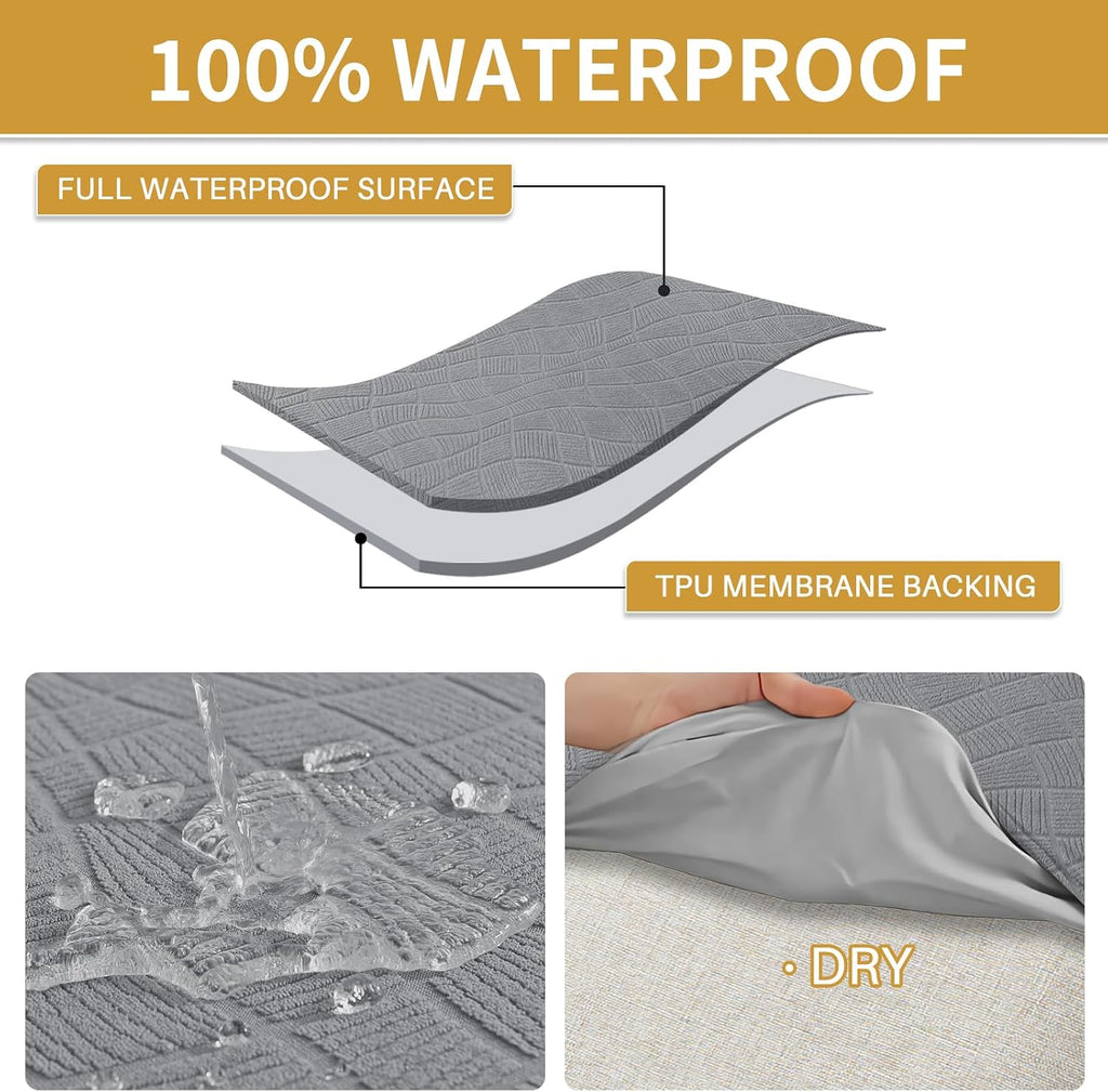 Waterproof Dining Chair Covers Units Light Gray Washable Seat Protectors