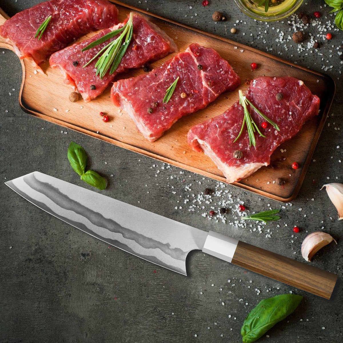 Keihatsu Japanese Gyuto Chef Knife 8 Inch Kiritsuke Knife Professional Kitchen - Image 4