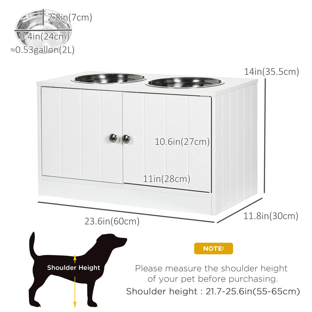Elevated Dog Bowls for Large Dogs Pet Feeding Station with Stand Storage 2 - Image 4