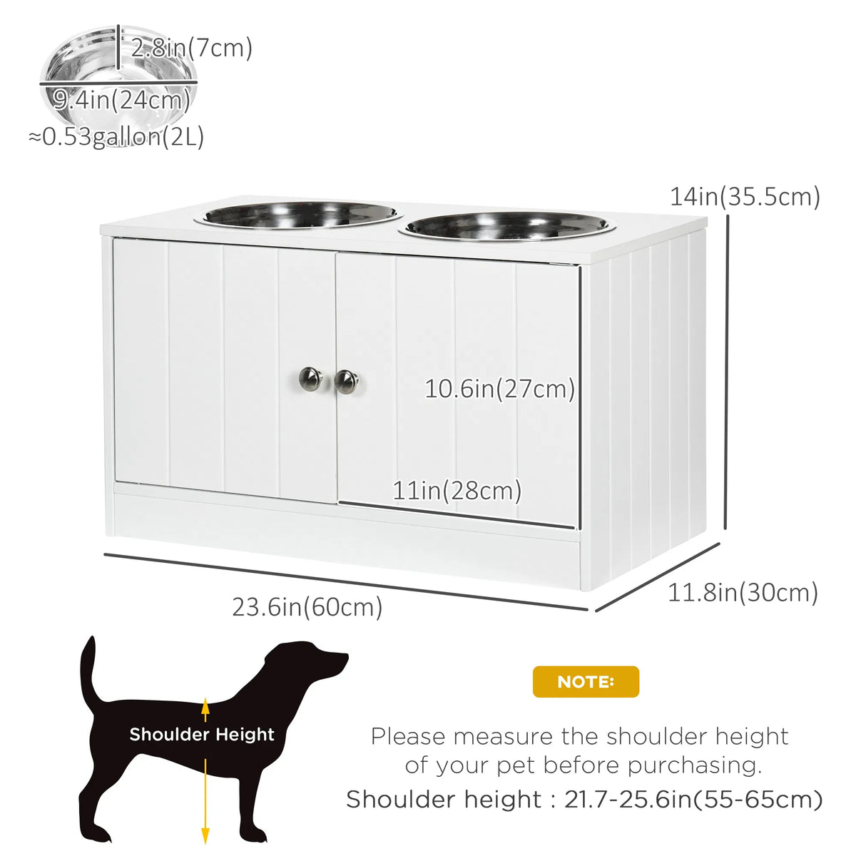 Elevated Dog Bowls for Large Dogs Pet Feeding Station with Stand Storage 2 - Image 4