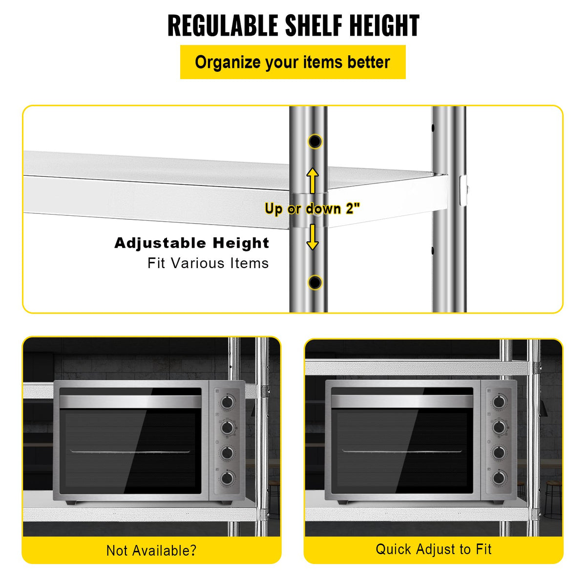 5 Tier Stainless Steel Garage Shelving Unit 71 in H x 71 in W x 18 in D - Image 5