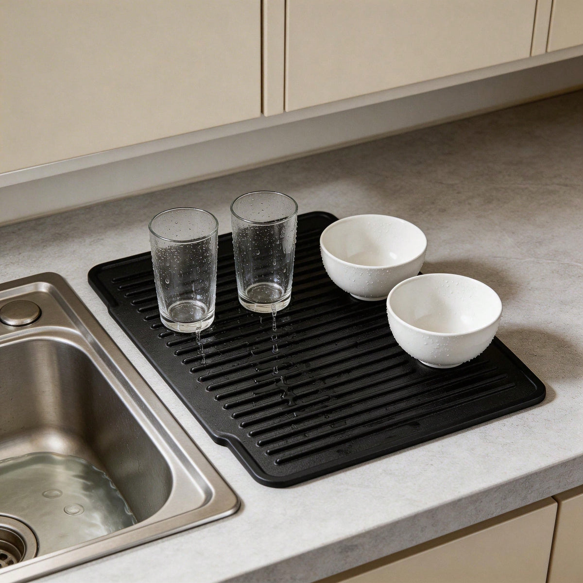 large silicone dish drying mat