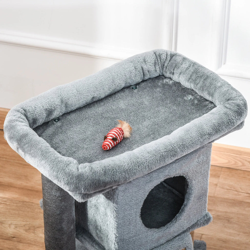 Cat Tree Small Cat Tower with Perch Scratching Post Cat Condo Toy Ball for - Image 2