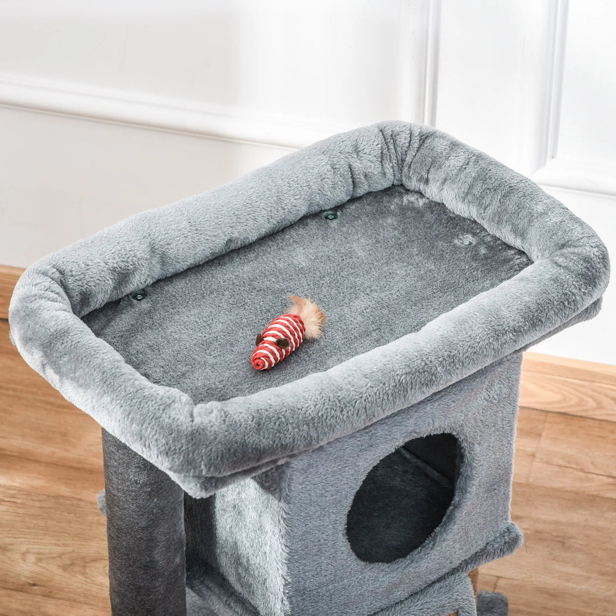 Cat Tree Small Cat Tower with Perch Scratching Post Cat Condo Toy Ball for - Image 2