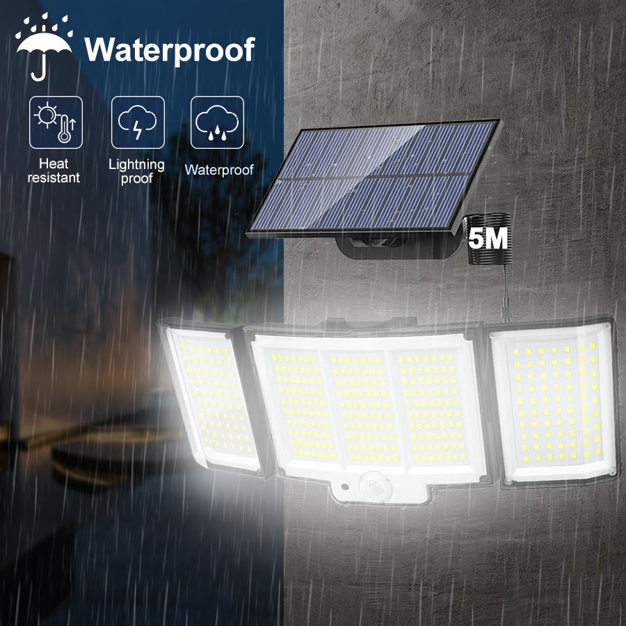 1 Pack Outdoor Solar Light 348 LED Motion Sensor Light With Remote Control - Image 2