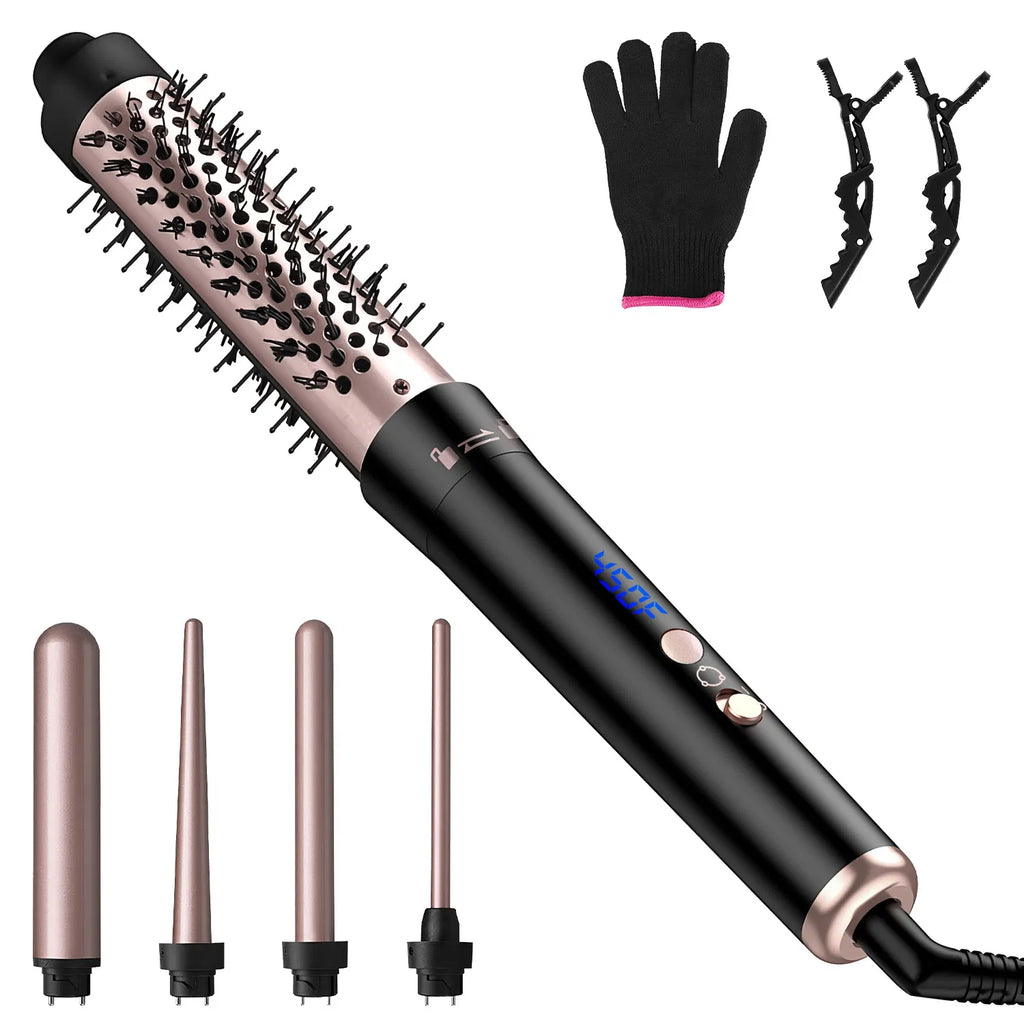 5 in 1 Curling Wand with Leakage Protection Hair Curling Iron Brush Hair - Image 3