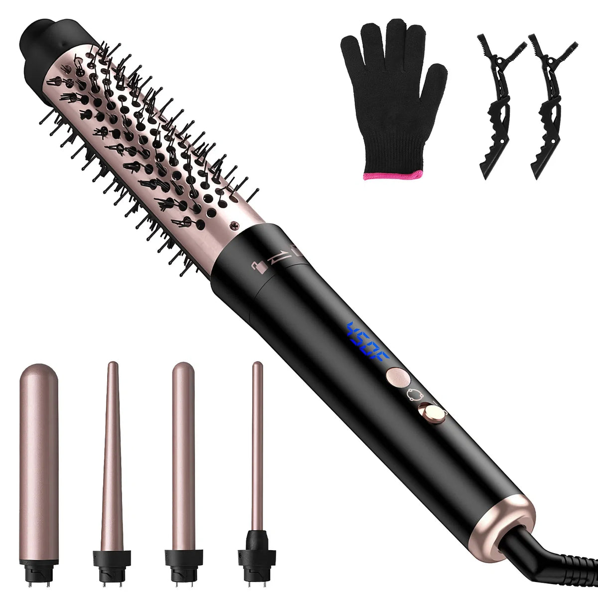 5 in 1 Curling Wand with Leakage Protection Hair Curling Iron Brush Hair - Image 3