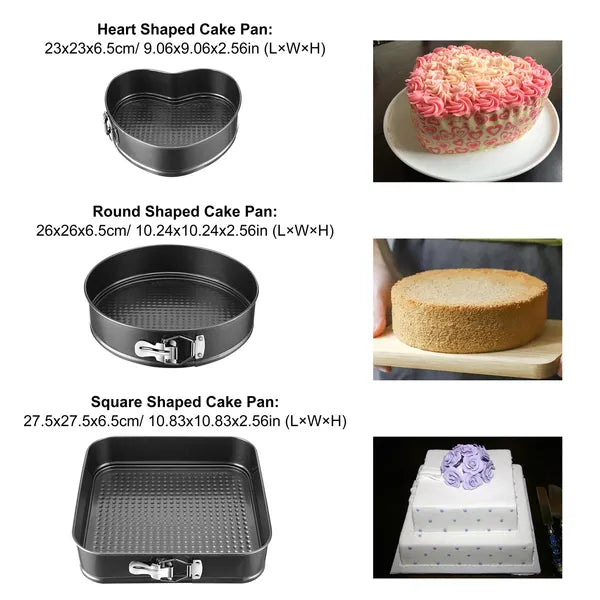 Non Stick Springform Cake Pan Leakproof 9in 10in 11in Bakeware Pan With - Image 4