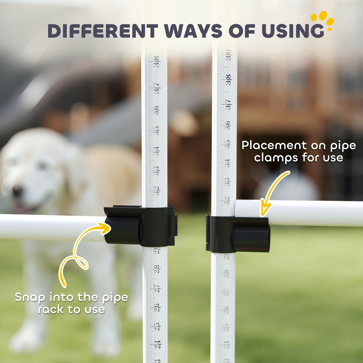 4 Piece Dog Agility Training Equipment for Dog Agility Course with Adjustable - Image 2