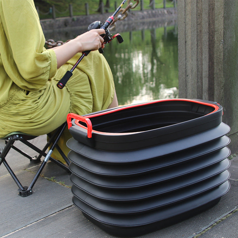 collapsible car trash bin and storage bucket