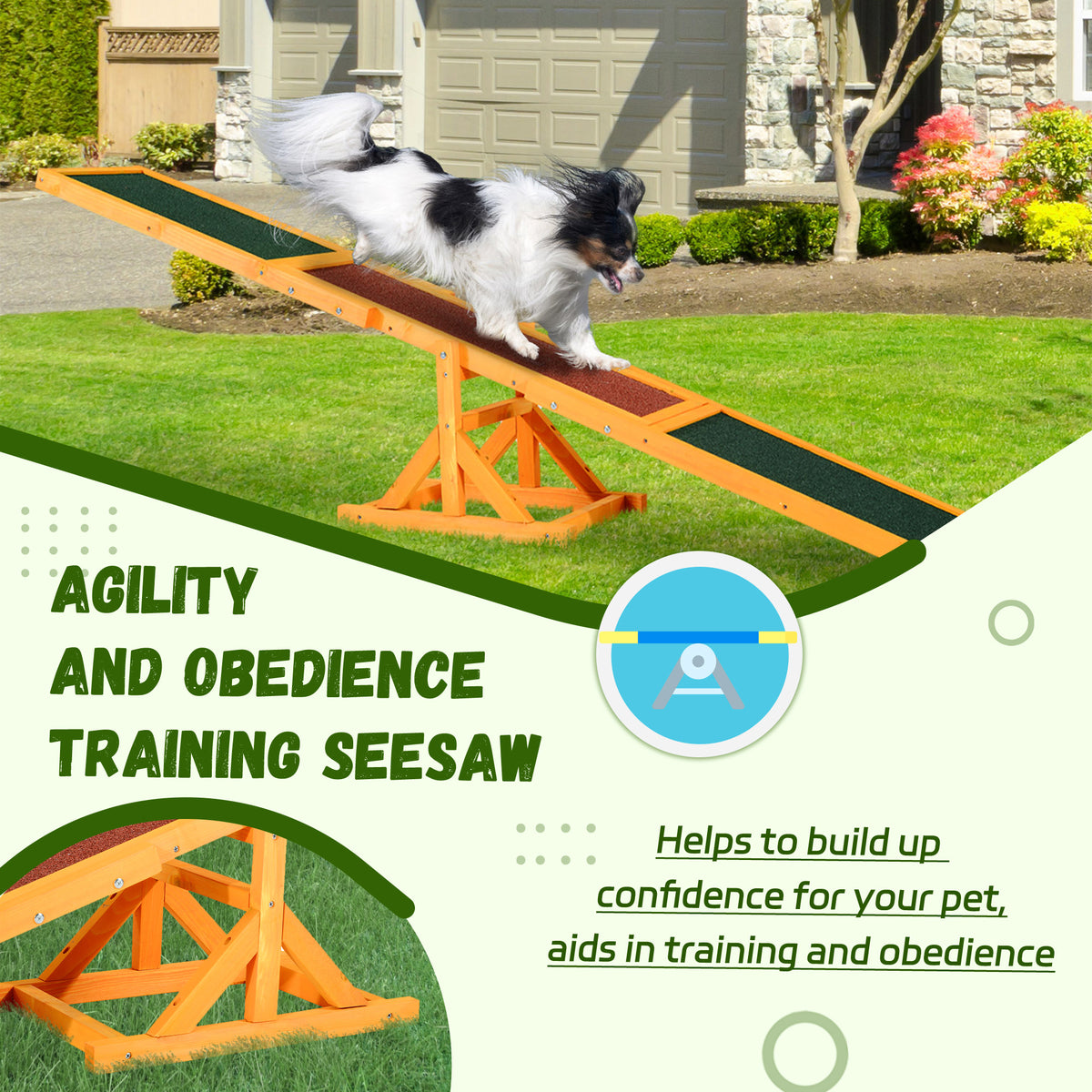 Wooden Dog Agility Seesaw for Balance Training and Exercise Platform Equipment - Image 3