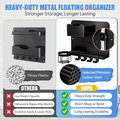 Metal Bedside Wall Shelf No Drill Floating Organizer