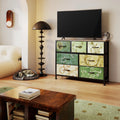 Dresser Bedside table with a movable fabric box sturdy steel framed wooden