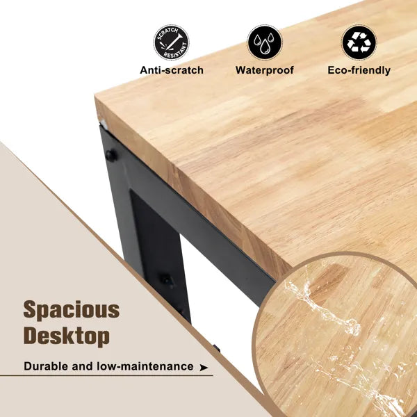 60in adjustable garage workbench with rubberwood top product view 10