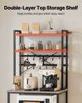 Kitchen Bakers Rack 23 Inch Width Stand With Shaped Support Bar 12 Hooks - Main View
