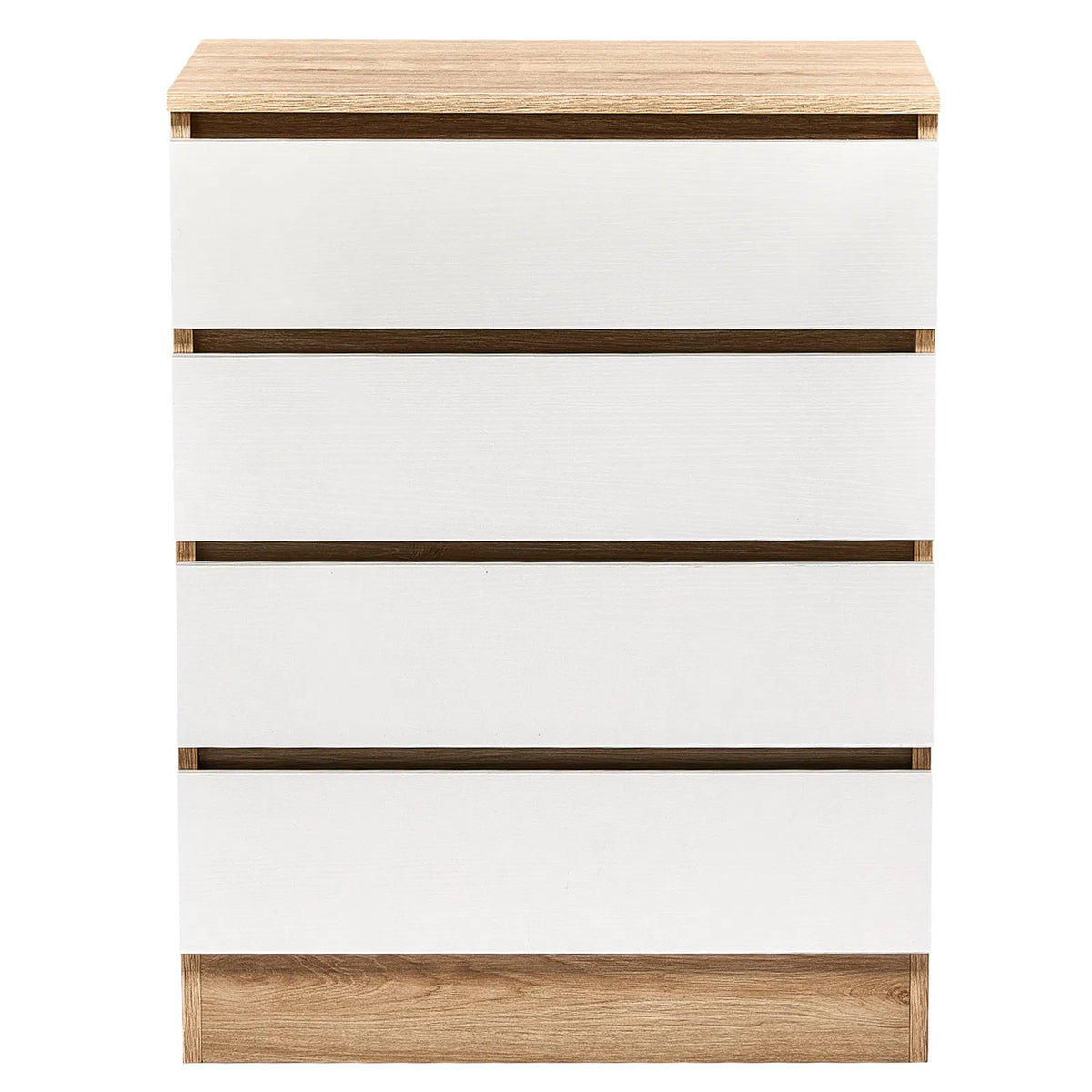 Handle Free 4 Drawer Storage Cabinet Color Block Drawer Dresser - Image 4