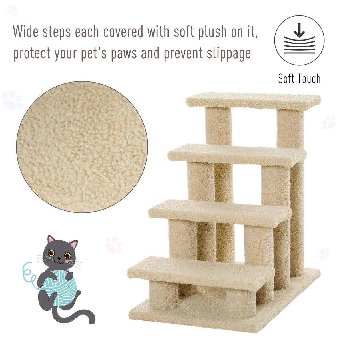 Pet Stairs Dog Cat Step Scratch Post - Image 4