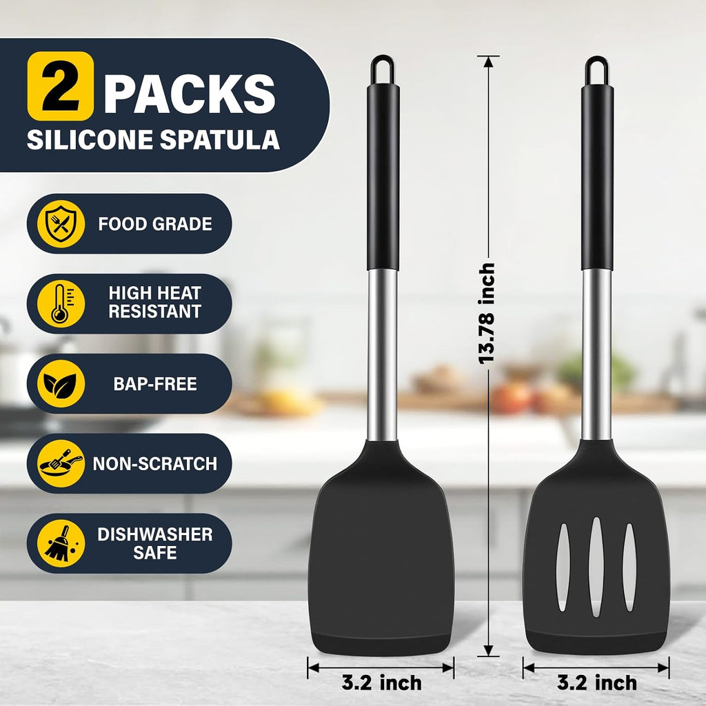 pack silicone spatula set solid product angle 6