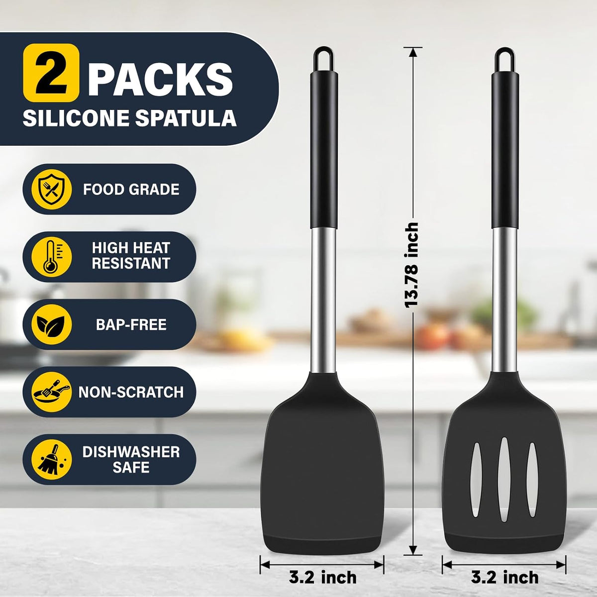 pack silicone spatula set solid product angle 6