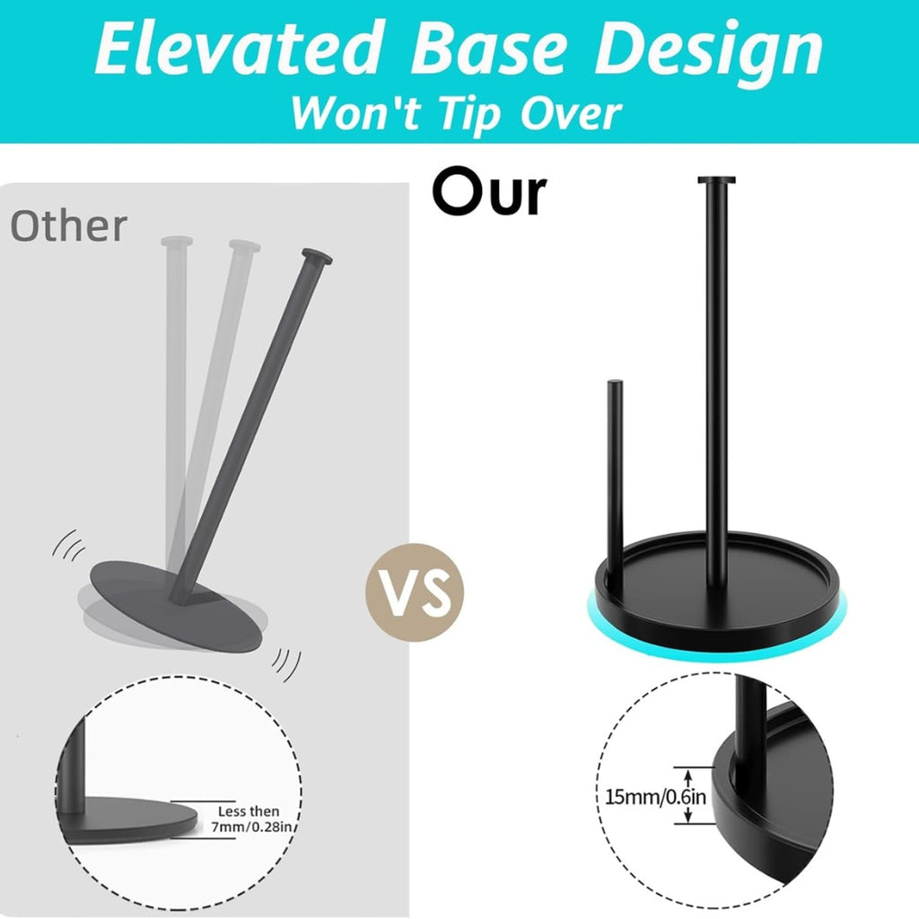 Paper Towel Holder Countertop Standing Roll With Anti Slip Weighted Base - Additional Product View 7