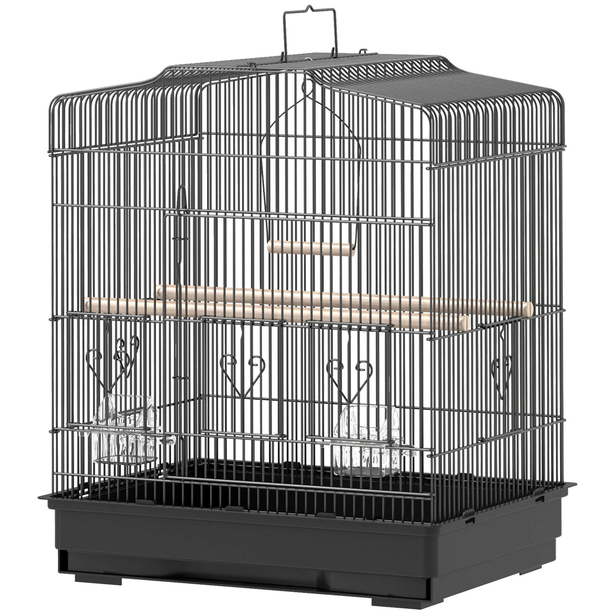23" Bird Cage Finches Canaries Parrot Cage with Doors Perches 2 Feeder Pet
