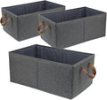 Pack Of 3 Large Capacity Storage Bins, Foldable Closet Organizer Boxes - Main Front View