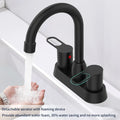 2 Handles Bathroom Sink Faucet Matt Black Centerset RV Bathroom Faucets for 3 Hole
