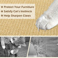 4 Pack 32"x20" Natural Sisal Cat Scratching Mats Multifunctional Resting &