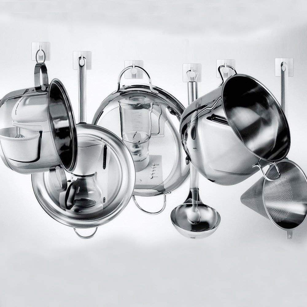pack of hooks self adhesive in use lifestyle