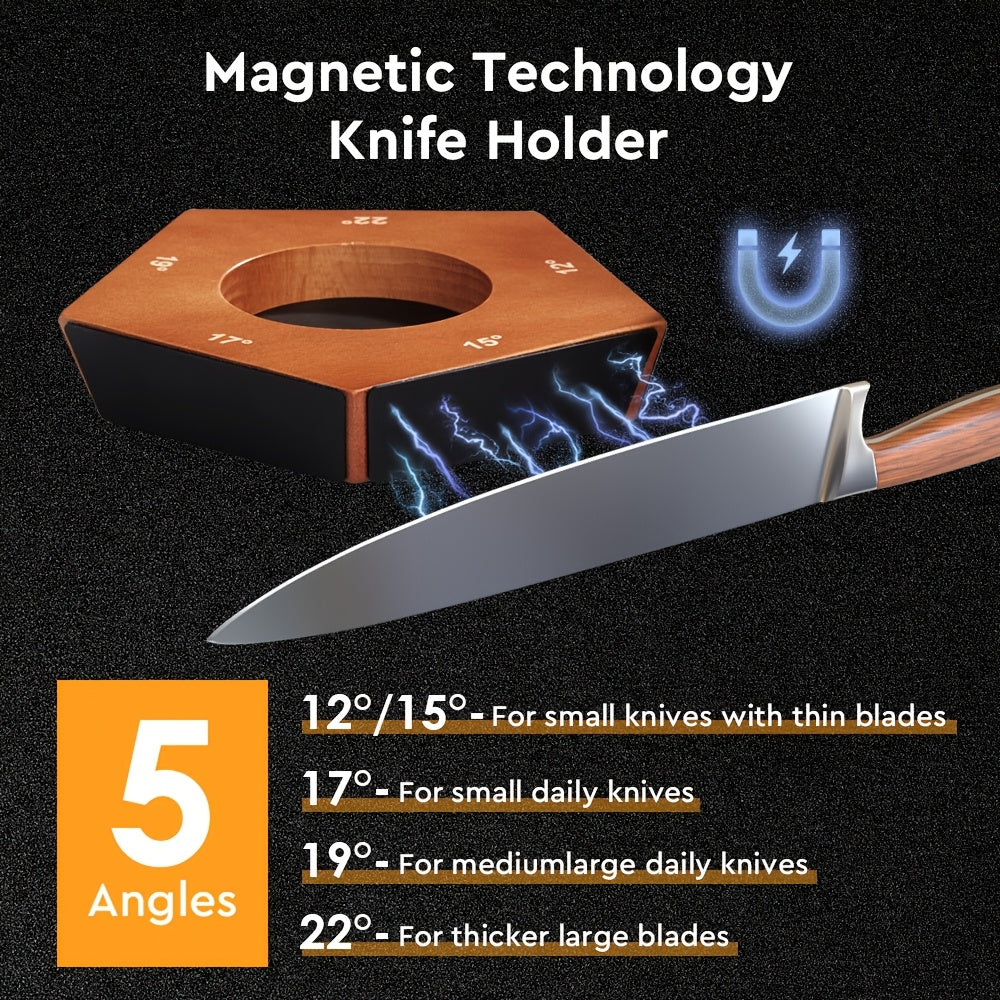 Rolling Knife Sharpener Kit 5 Magnetic Angles 12 Degrees 15 Degrees 17 - Image 3