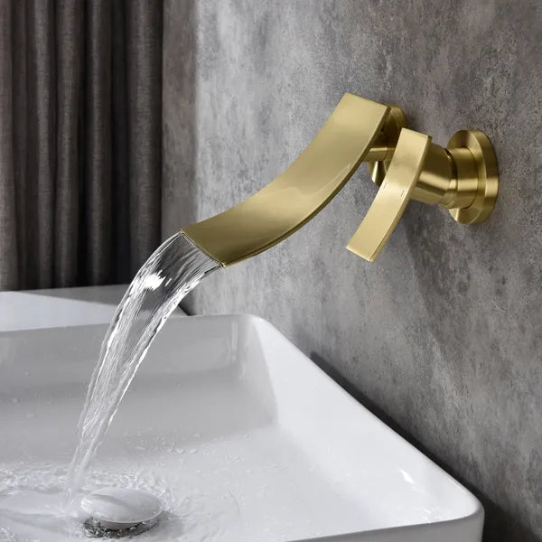 Wall mounted bathroom waterfall faucet - Image 5