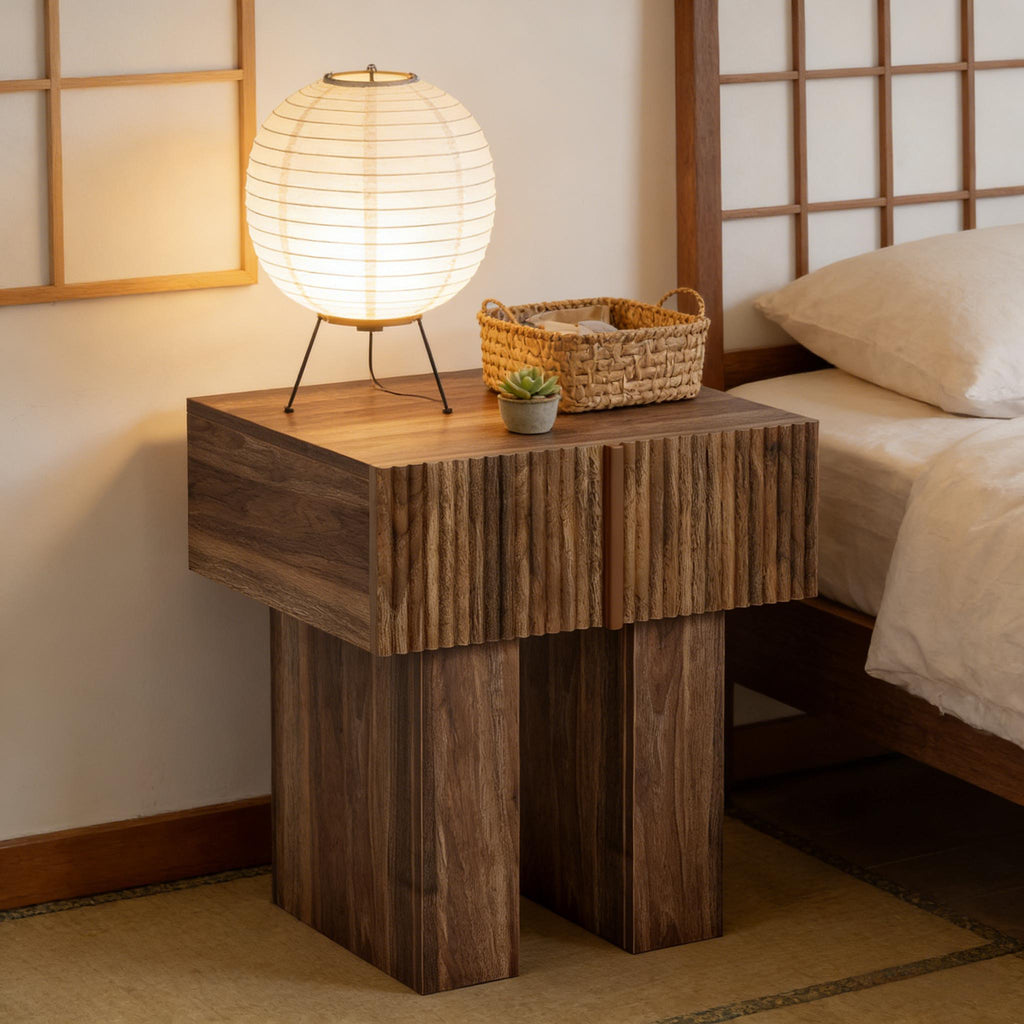 Fluted Storage Nightstand