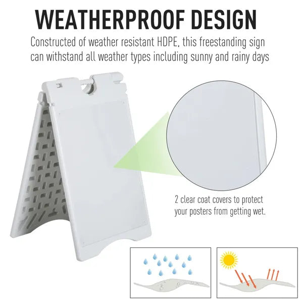 22"x28" Plastic Folding A Frame Outdoor Advertising Board
