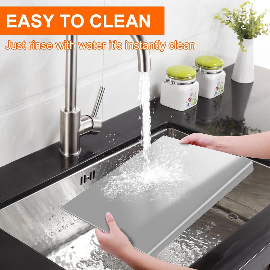 Stainless Steel Cutting Board With Lip For Kitchen Chopping Boards Countertop - Additional View 10
