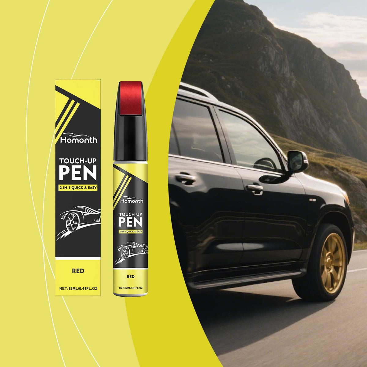 Car Touch Up Pen Red Auto Paint Scratch Repair Pen Gloss Restoration Care - Image 4